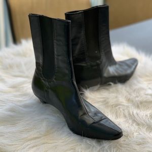 Talbots genuine leather kitten heel boot 7.5B